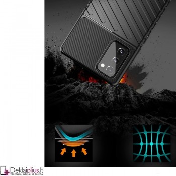 Thunder guminis dėklas - juodas (telefonui Samsung Note 20)